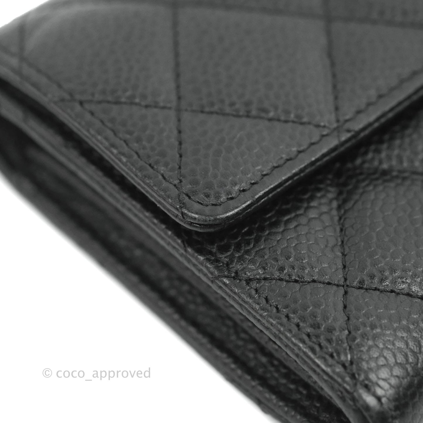 Chanel Black Caviar Quilted Large Classic Flap Wallet
