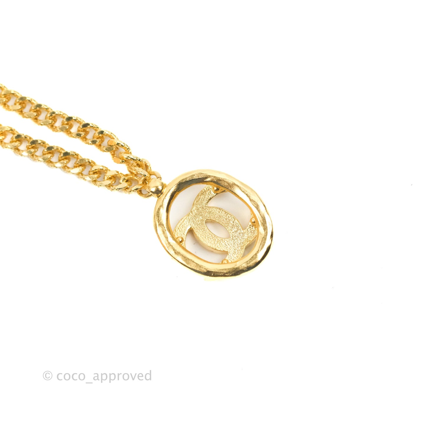 Chanel CC Crystal Necklace Gold Tone 22A
