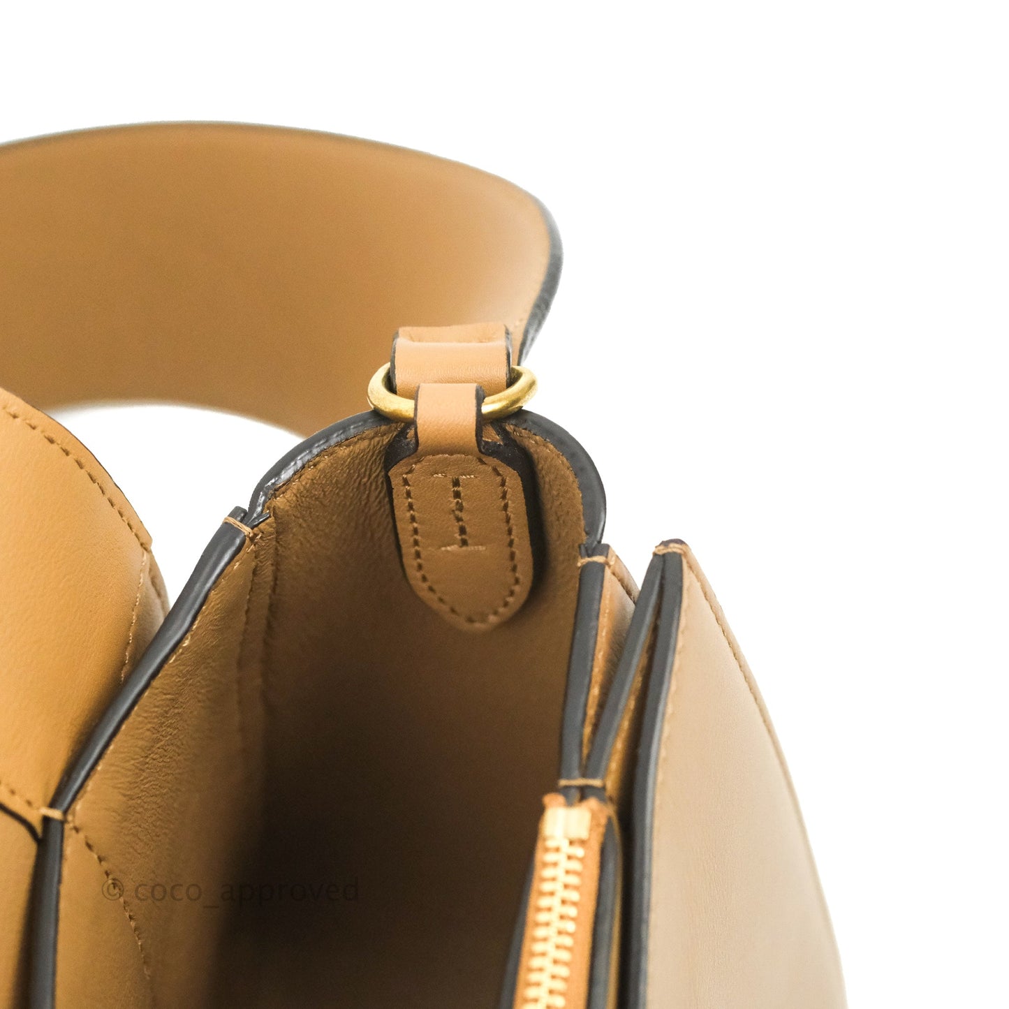 Celine Frame Shoulder Bag White Brown Calfskin Gold Hardware