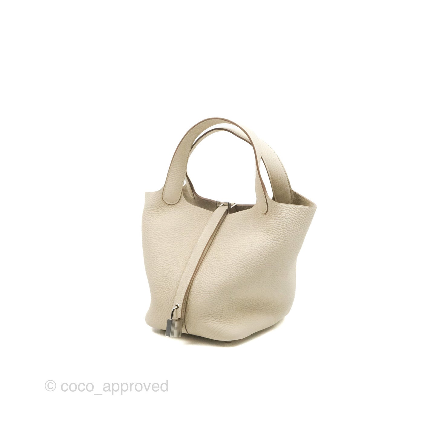 Hermès Picotin Lock 18 PM Craie Clemence Palladium Hardware