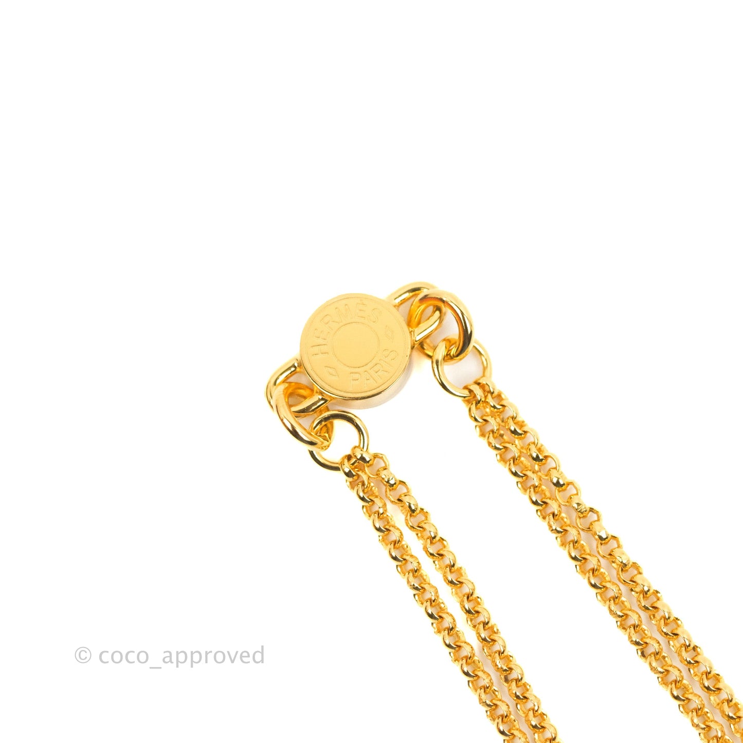 Hermes Charnière Pendent Small Model Etoupe Gold Hardware