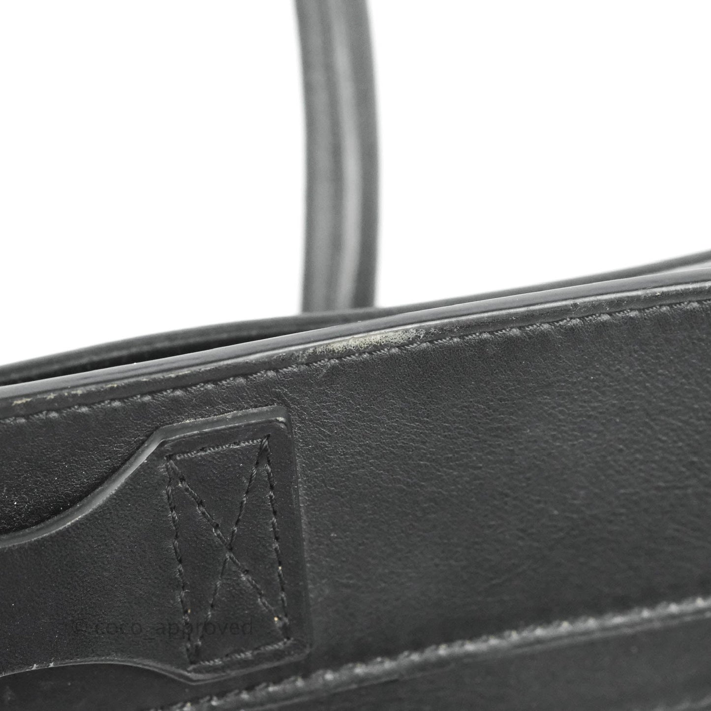 Celine Mini Luggage Bag Black/White/Brown Calfskin