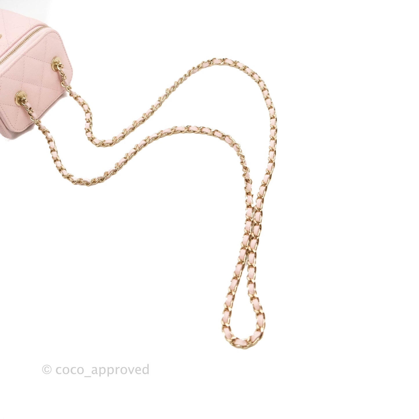 Chanel Mini Vanity With Chain Pink Caviar Gold Hardware
