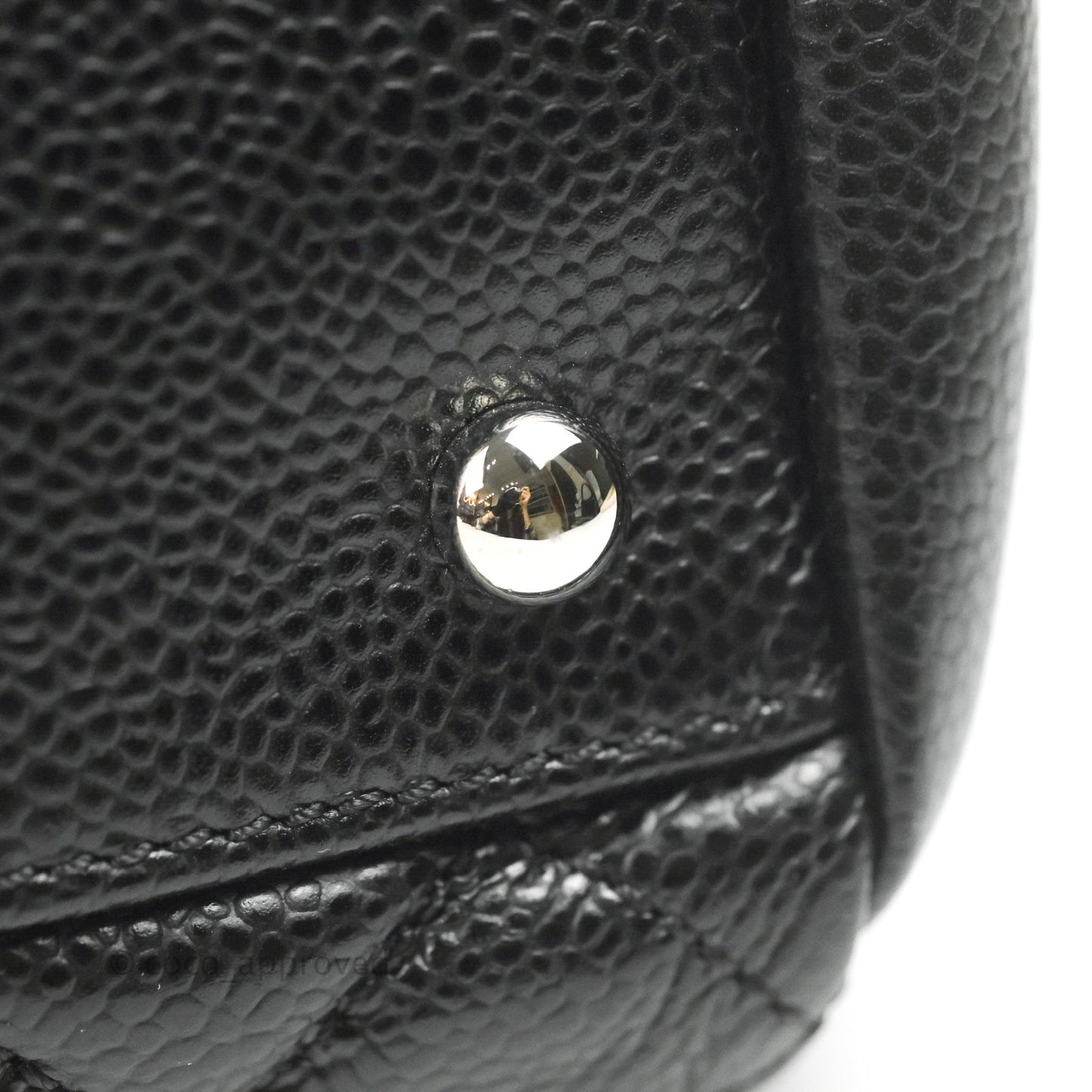 Chanel Quilted Large Just Mademoiselle Black Caviar Silver Hardware