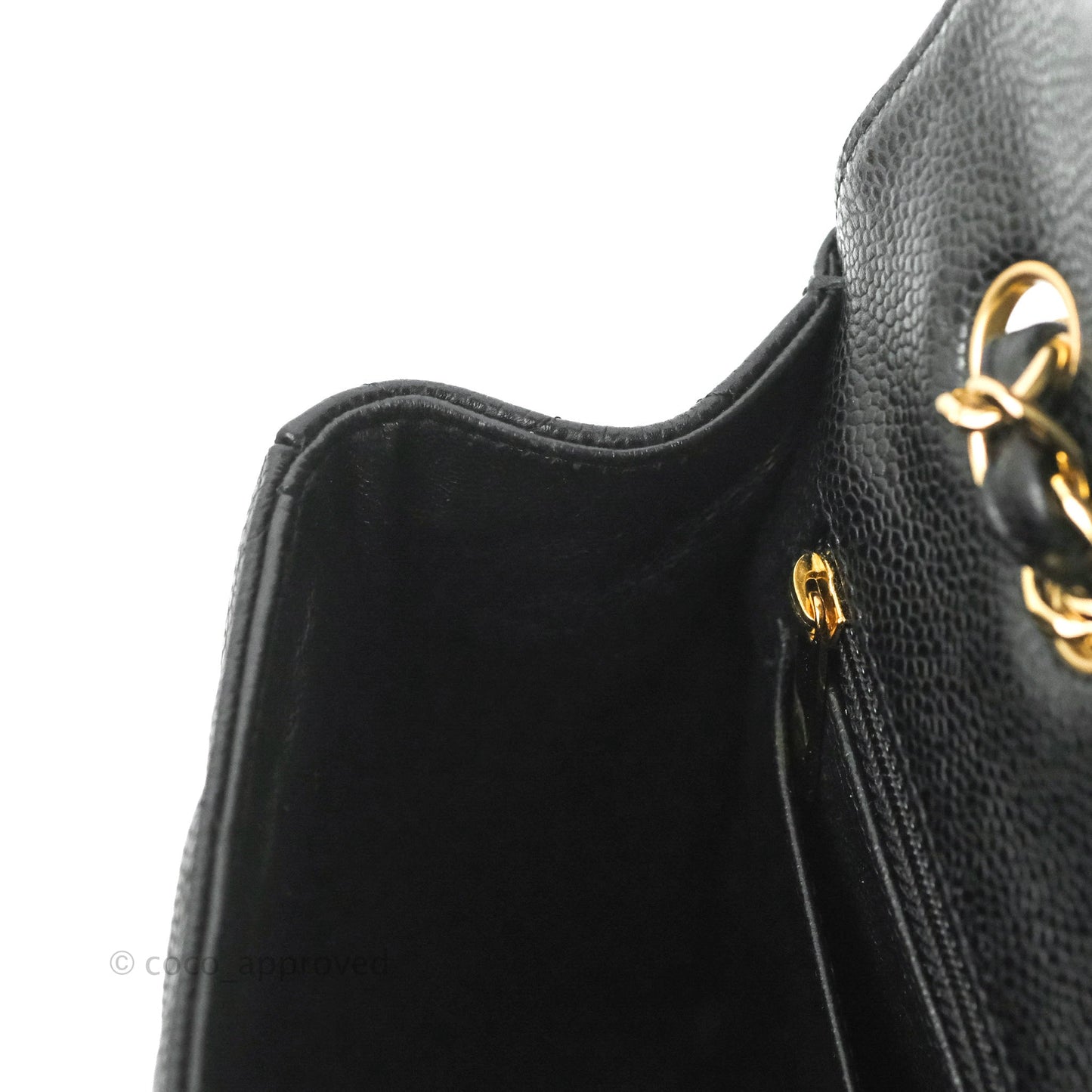 Chanel Jumbo Single Flap Black Caviar Gold Hardware⁣⁣