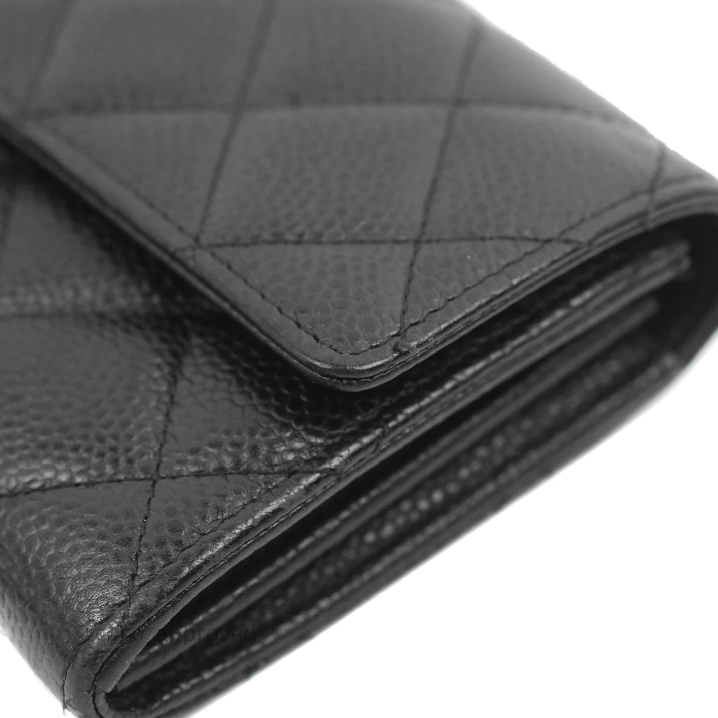 Chanel Black Caviar Quilted Large Classic Flap Wallet