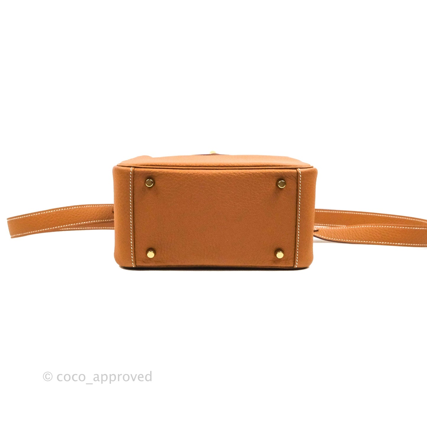 Hermès Mini Lindy 20 Gold Clemence Gold Hardware