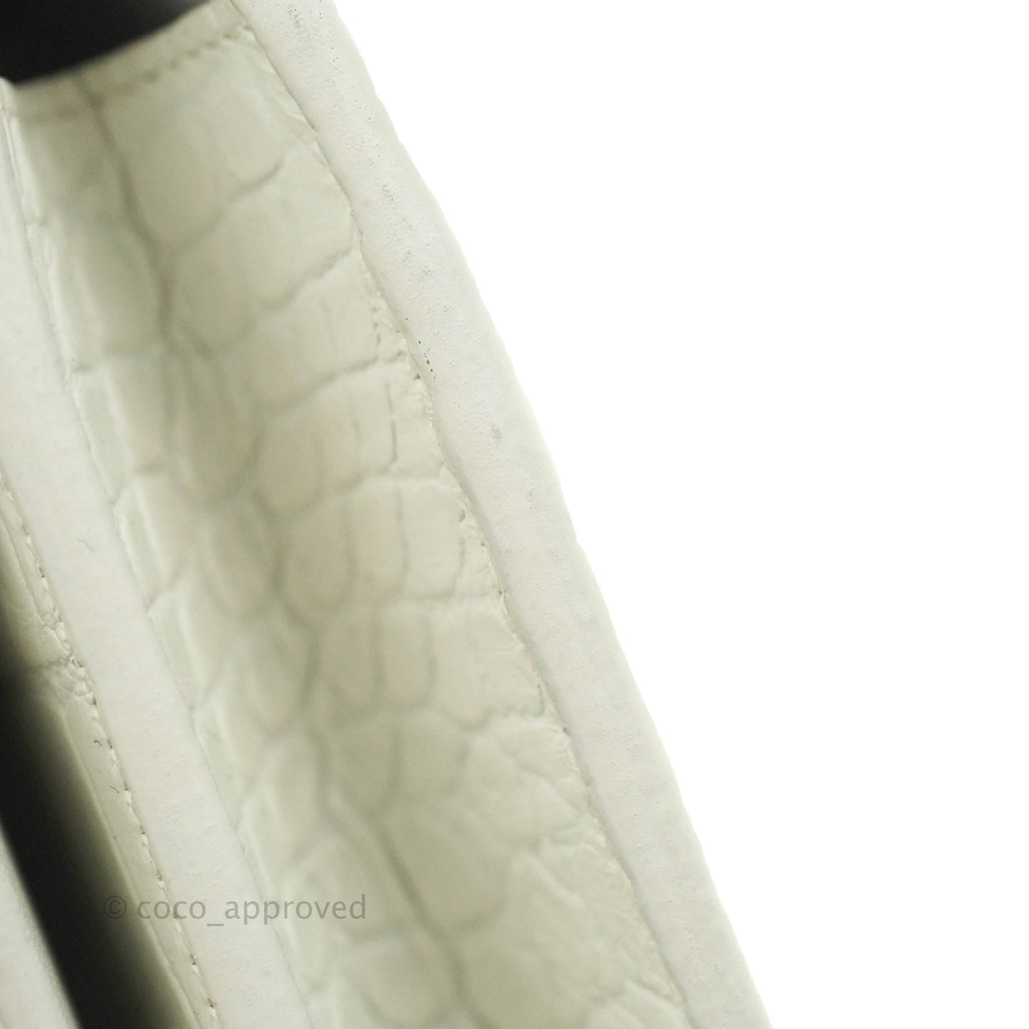Saint Laurent Kate Tassel WOC White Silver Hardware