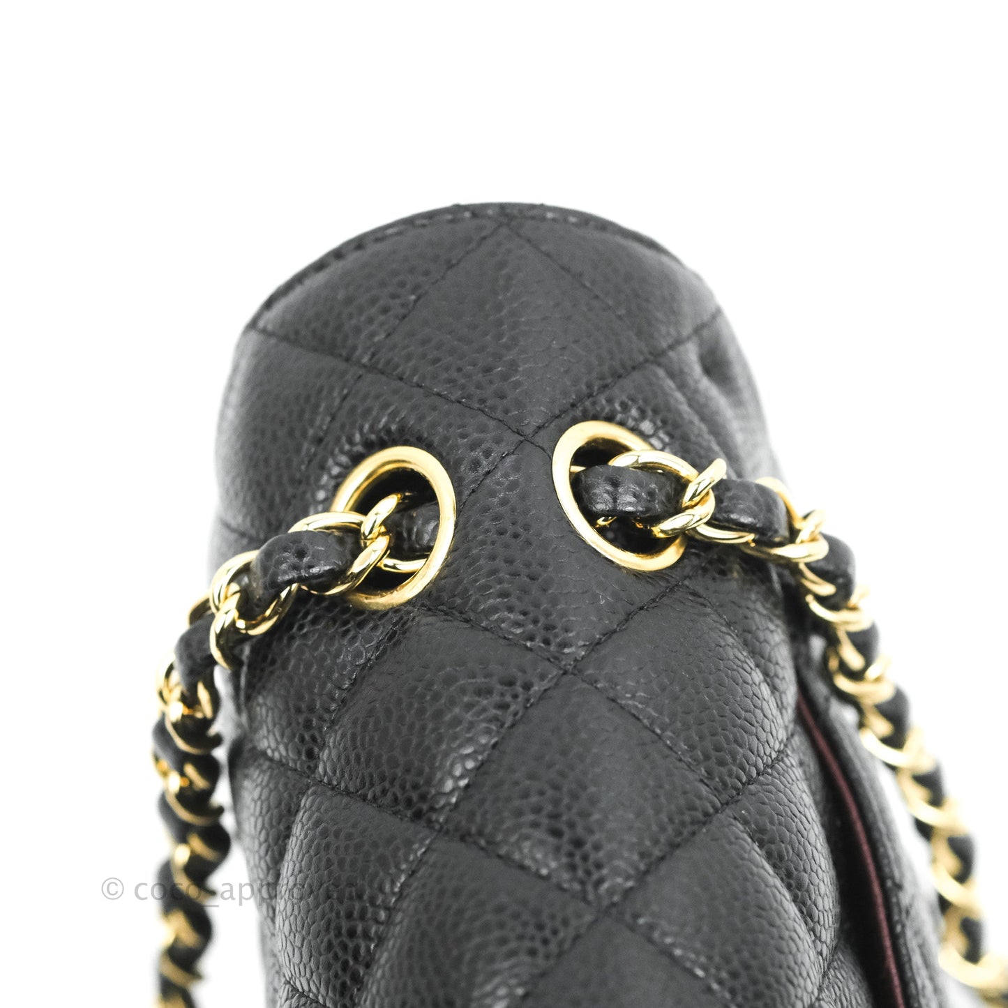Chanel Classic M/L Medium Double Flap Black Caviar Gold Hardware