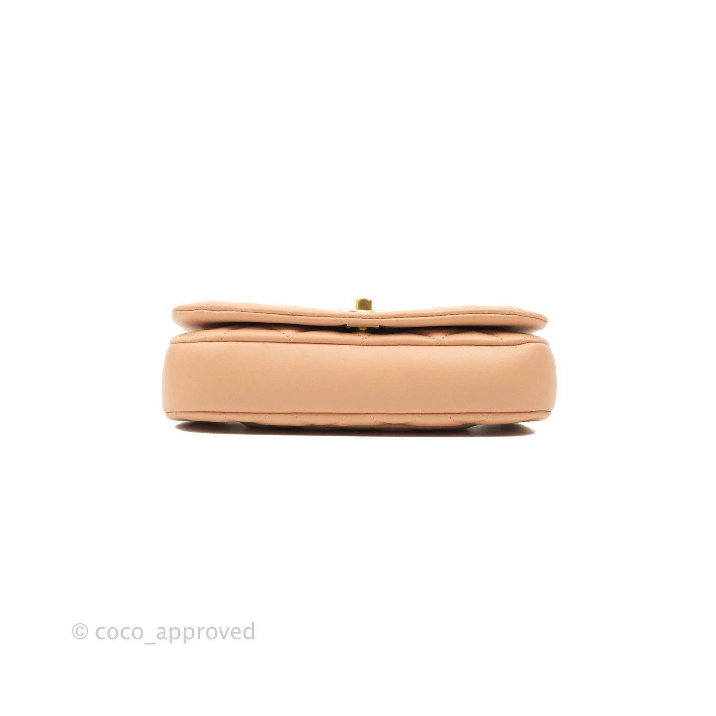 Chanel Clutch with Chain Beige Pink Calfskin Aged Gold Hardware
