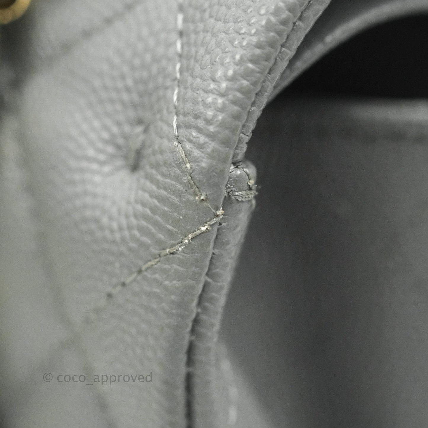 Chanel Classic Medium M/L Flap Dark Grey Caviar Gold Hardware 20C
