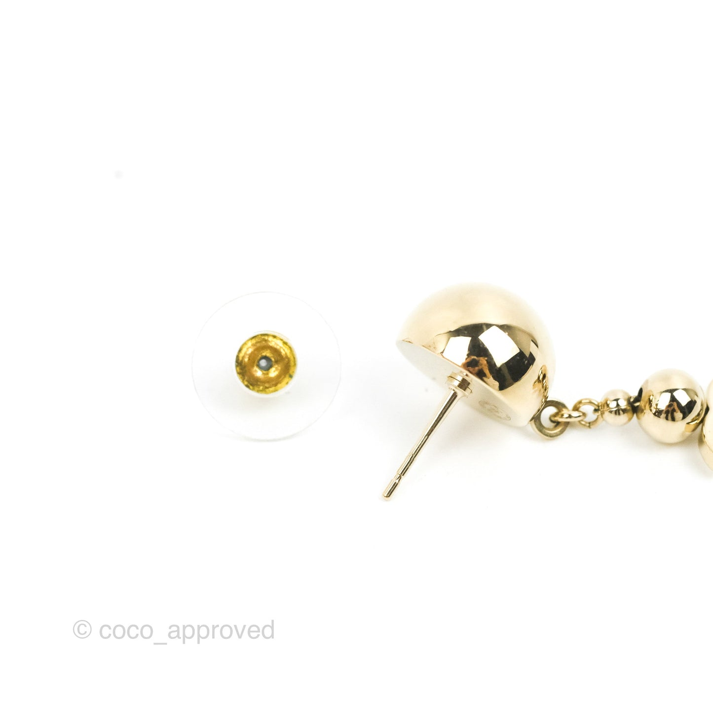 Chanel CC Drop Earrings Gold