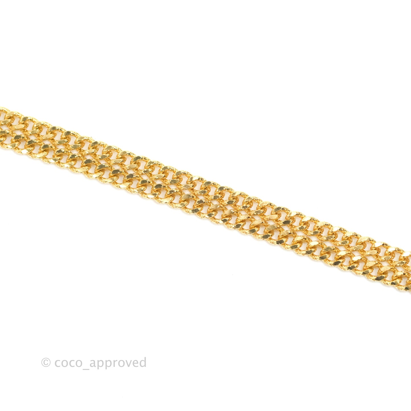 Chanel CC Crystal Necklace Gold Tone 22A