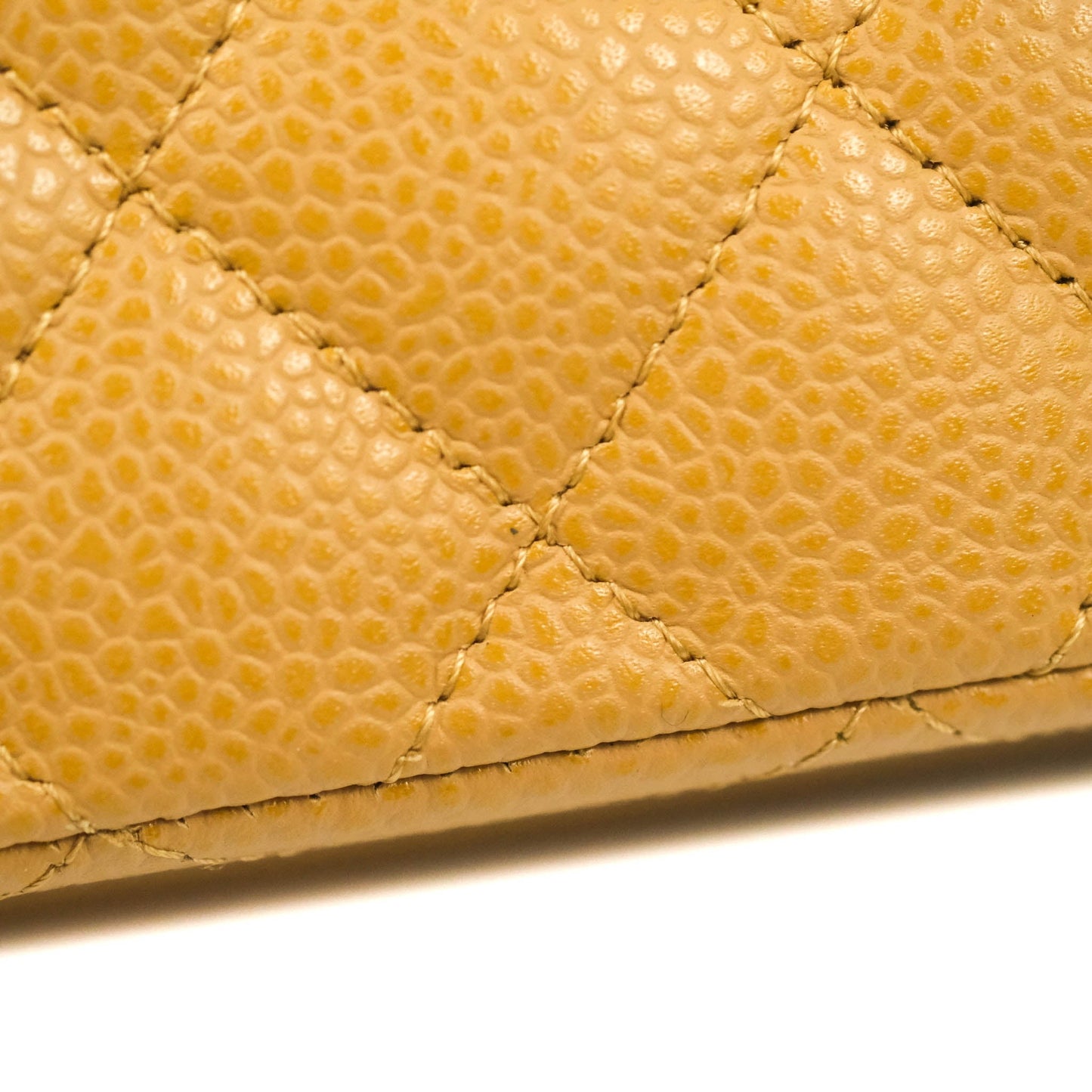 Chanel S/M Small Classic Quilted Flap Dark Beige Caviar 24K Gold Hardware