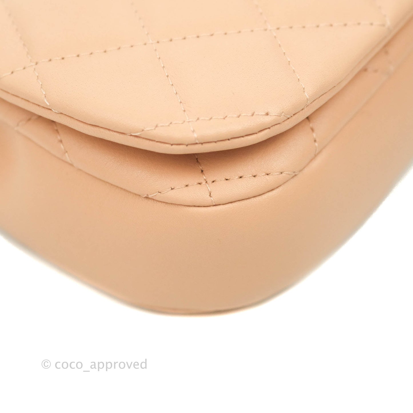 Chanel Clutch with Chain Beige Pink Calfskin Aged Gold Hardware
