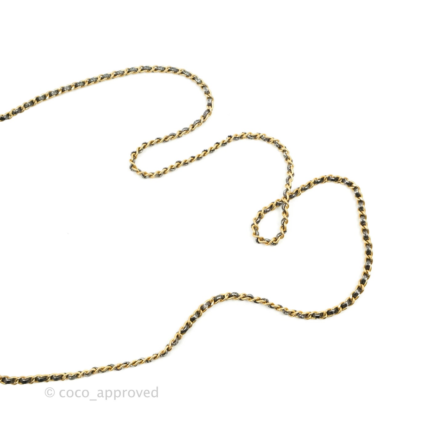 Chanel Cracked Metallic Calfskin Quilted Zip Away Chain Clutch Dark Silver Aged Gold Hardware
