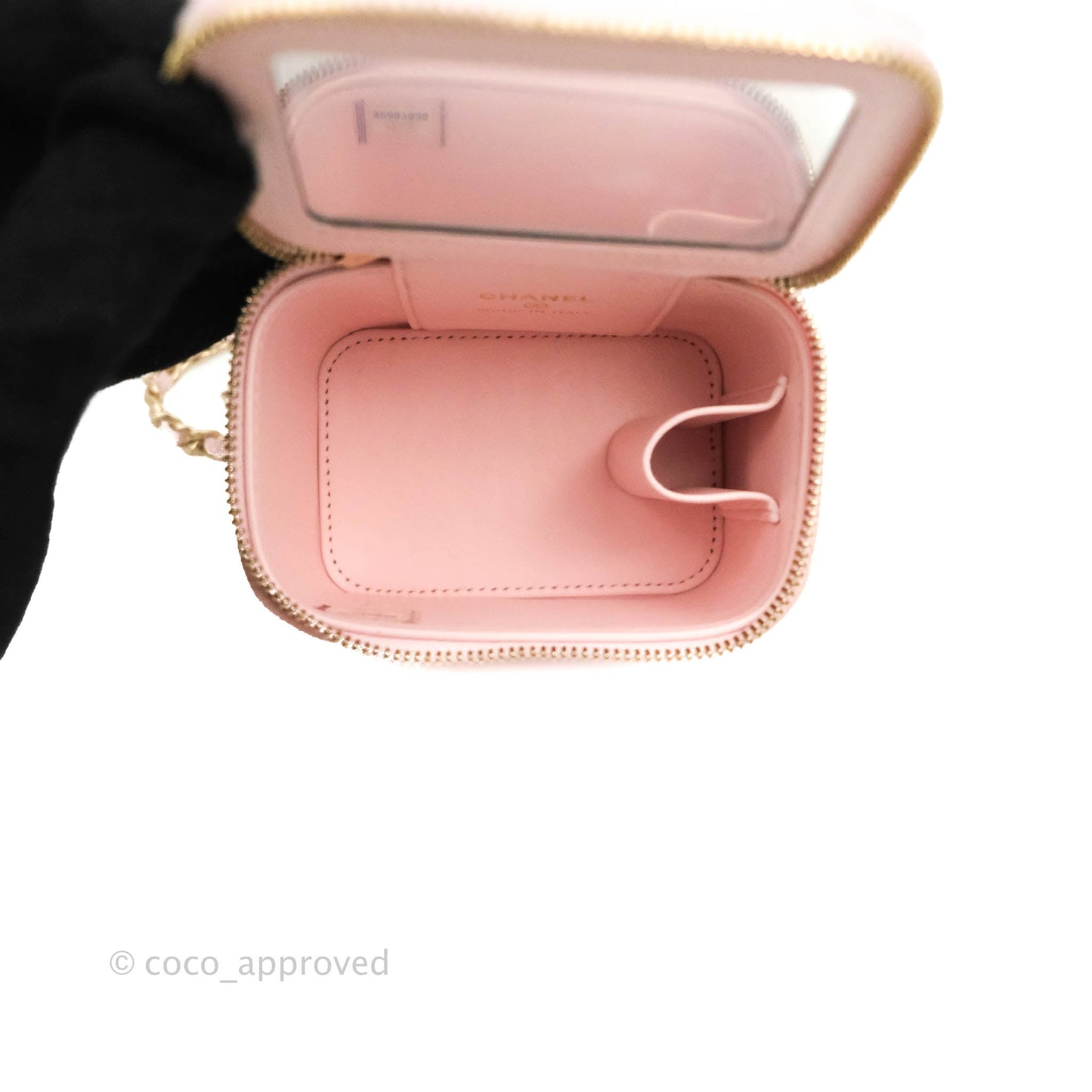 Chanel Mini Vanity With Chain Pink Caviar Gold Hardware