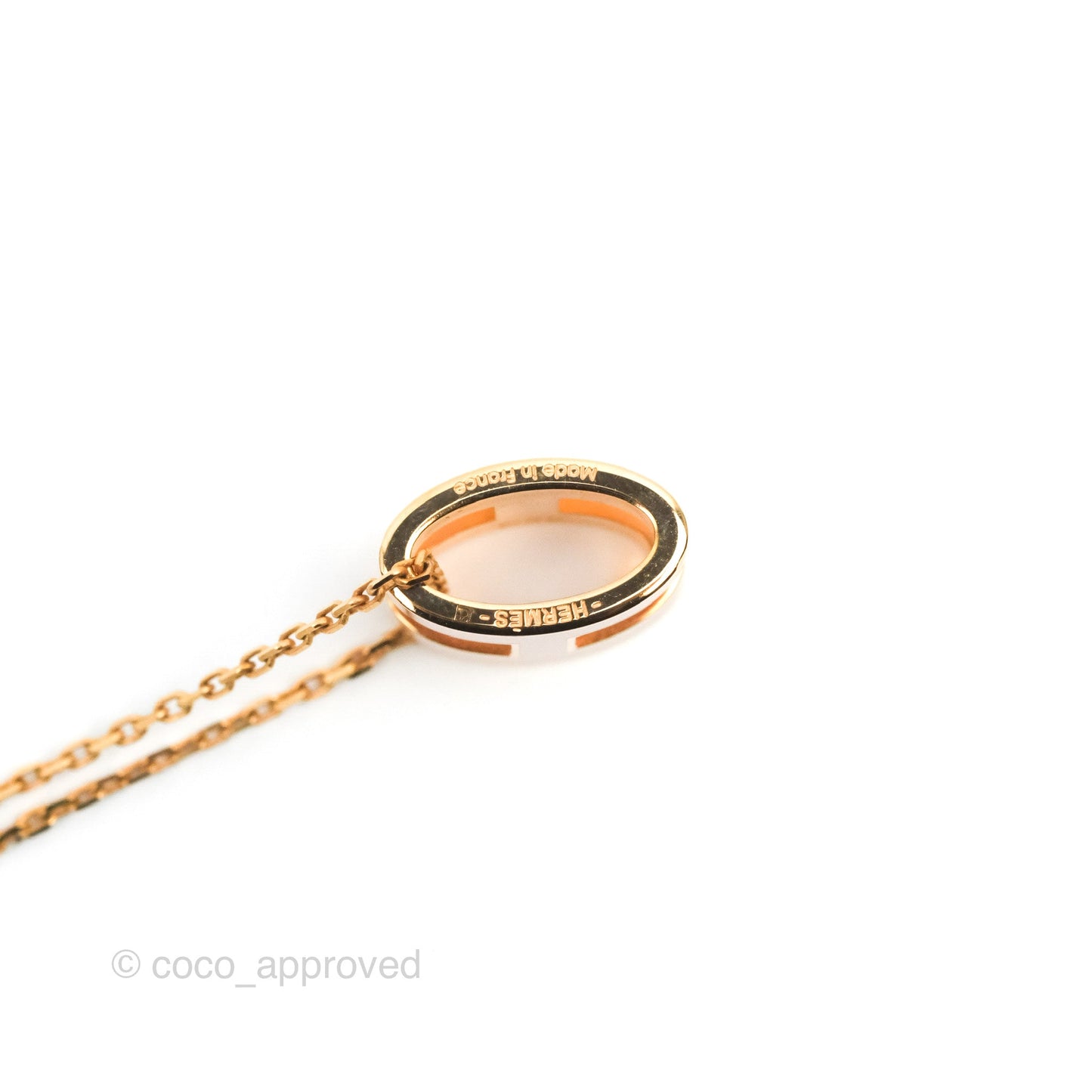 Hermès Pop H Pendant Necklace Rose Dragee Rose Gold Hardware