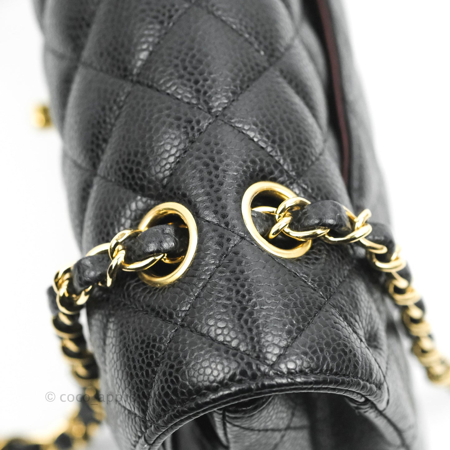 Chanel Classic M/L Medium Double Flap Black Caviar Gold Hardware