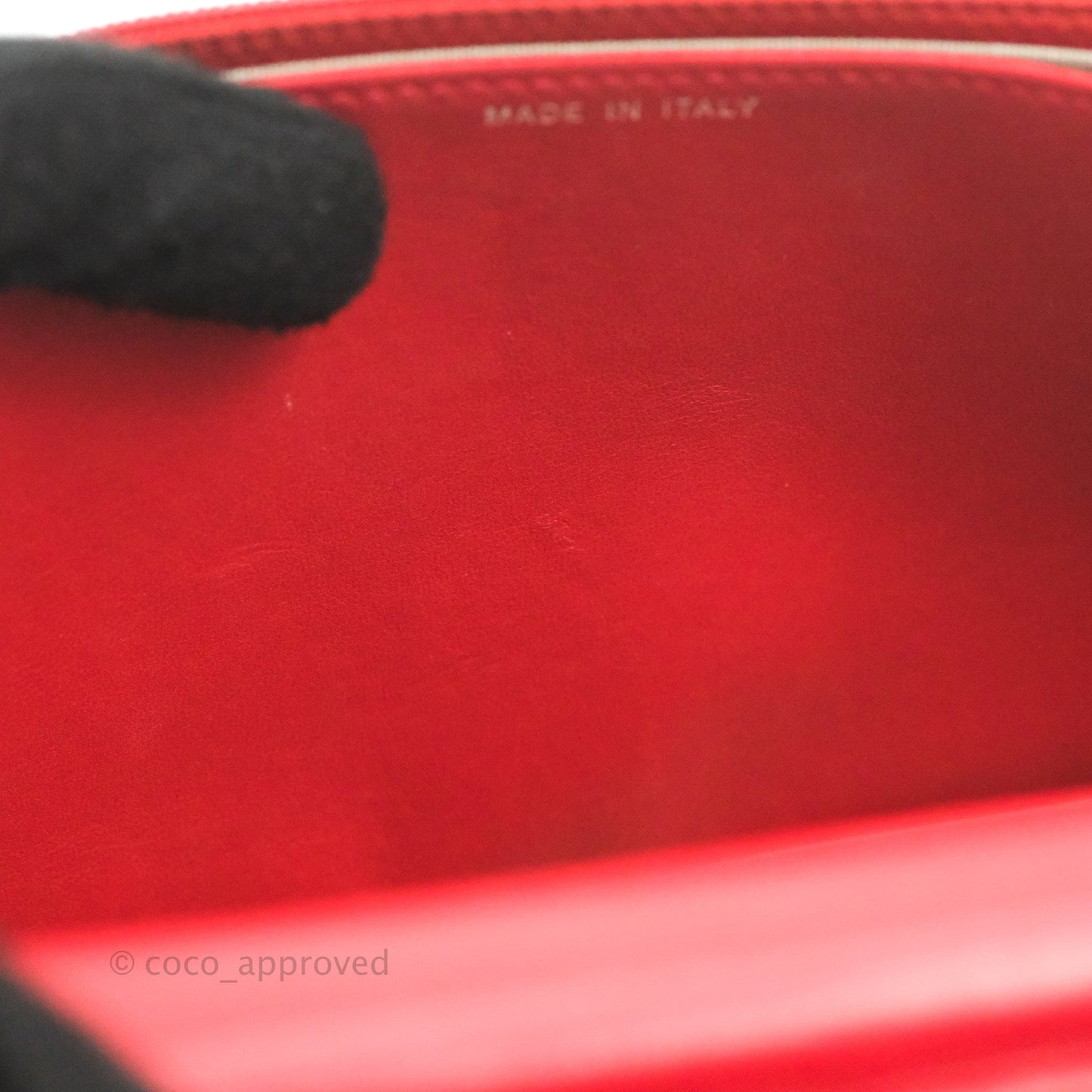 Chanel Boy Wallet on Chain WOC Red Lambskin Dark Silver Hardware