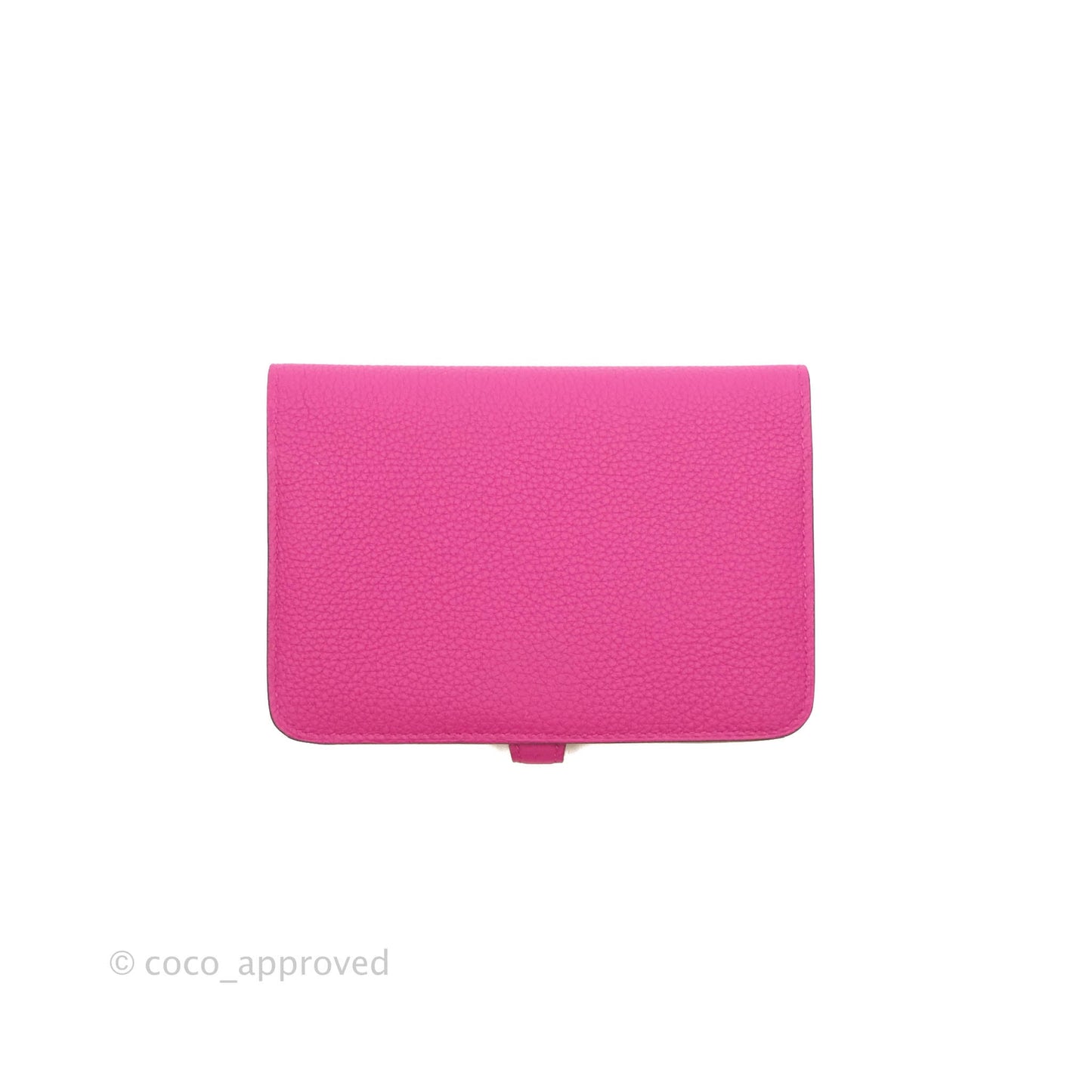 Hermes Dogon Compact wallet Rose Pourpre Silver Hardware