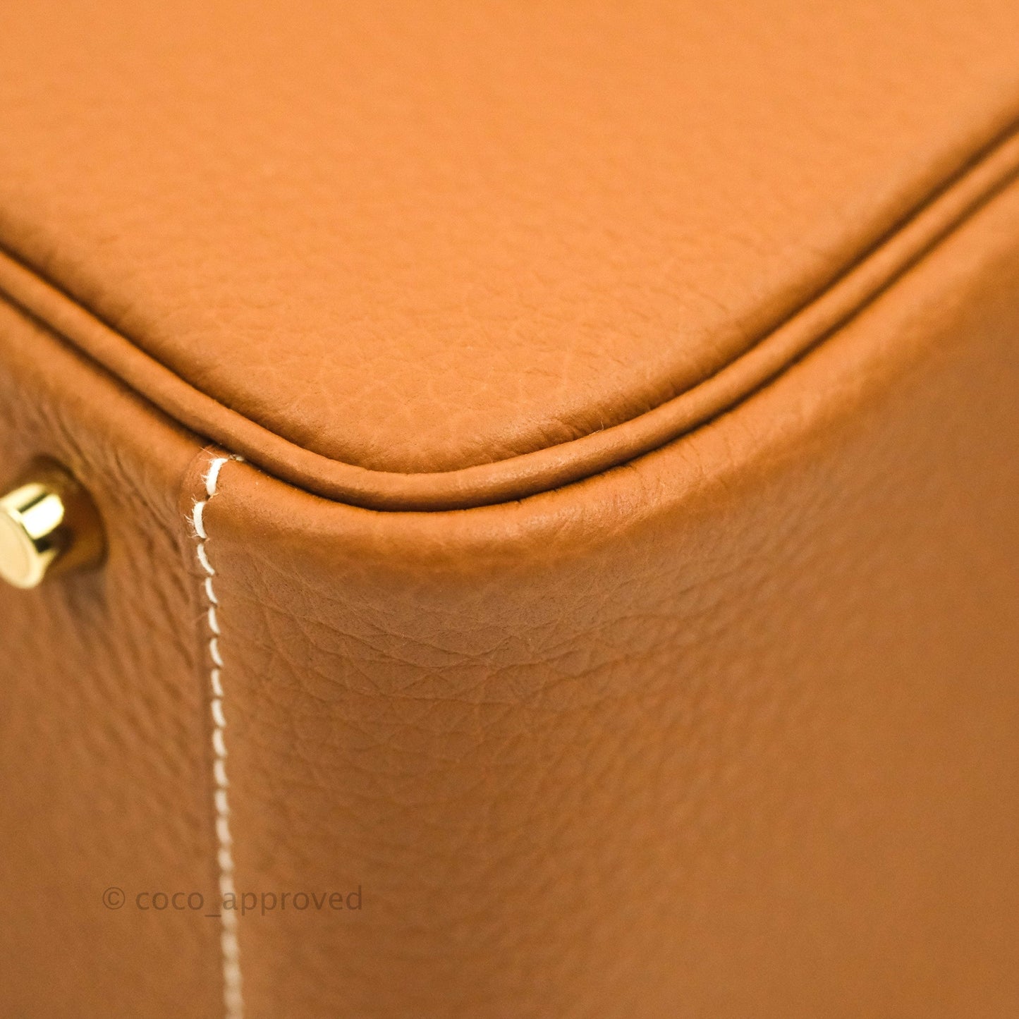 Hermès Mini Lindy 20 Gold Clemence Gold Hardware