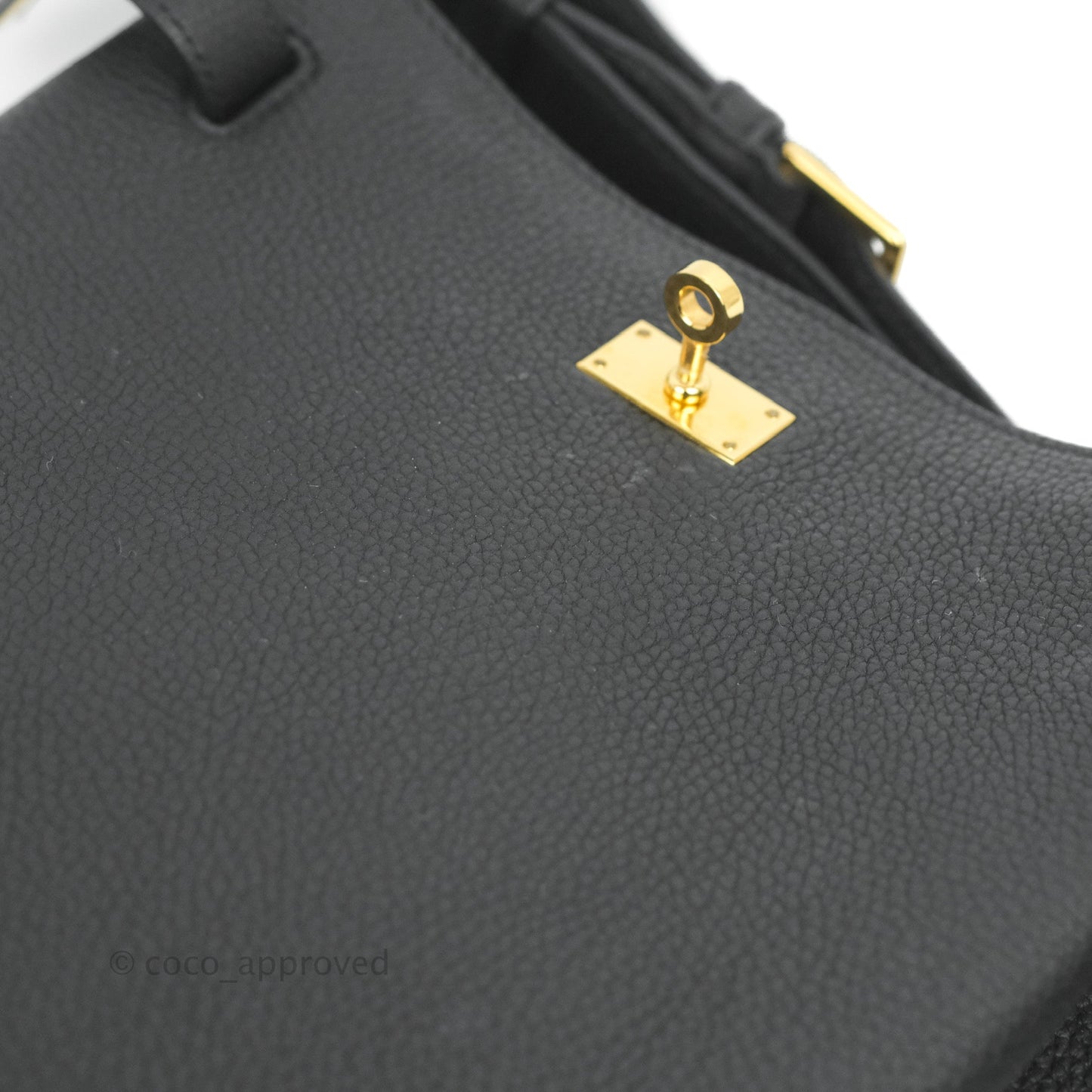Hermes Togo So Kelly 22 Black Gold Hardware