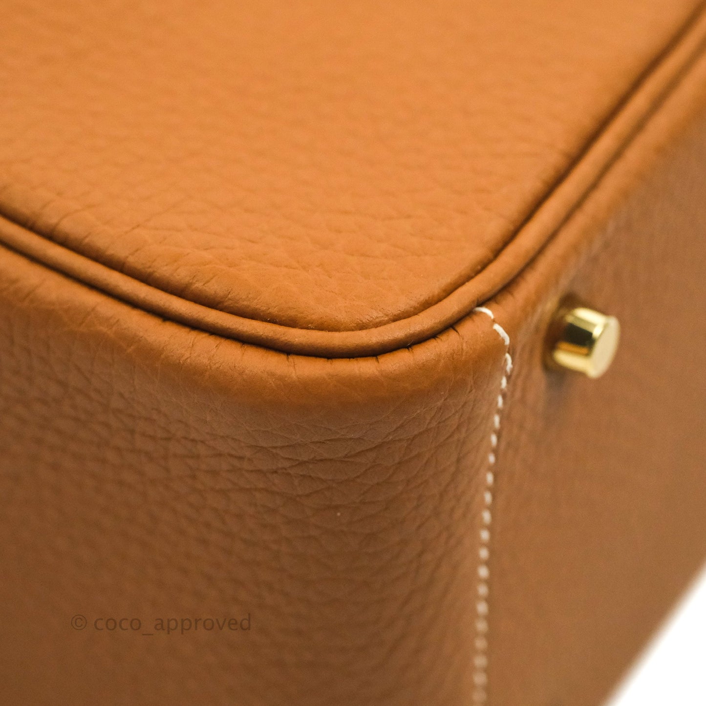 Hermès Mini Lindy 20 Gold Clemence Gold Hardware