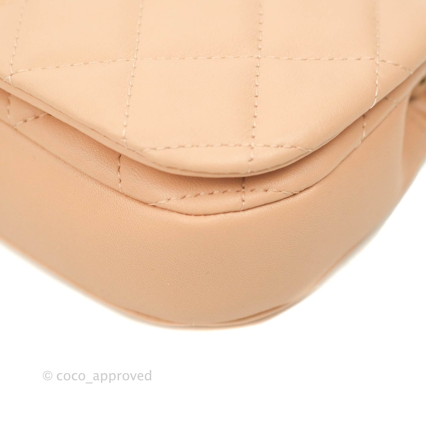 Chanel Clutch with Chain Beige Pink Calfskin Aged Gold Hardware