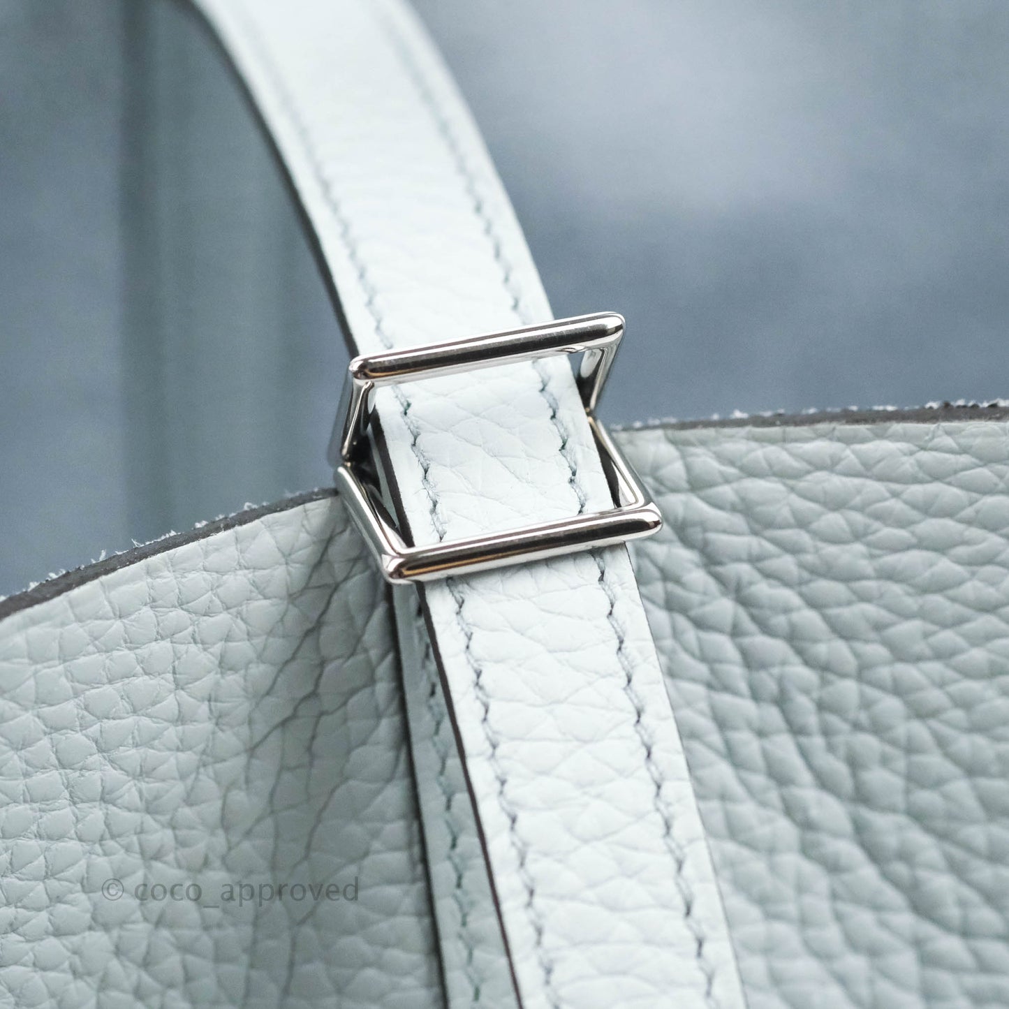 Hermès Picotin Lock 18 PM Bleu Pale Clemence Palladium Hardware