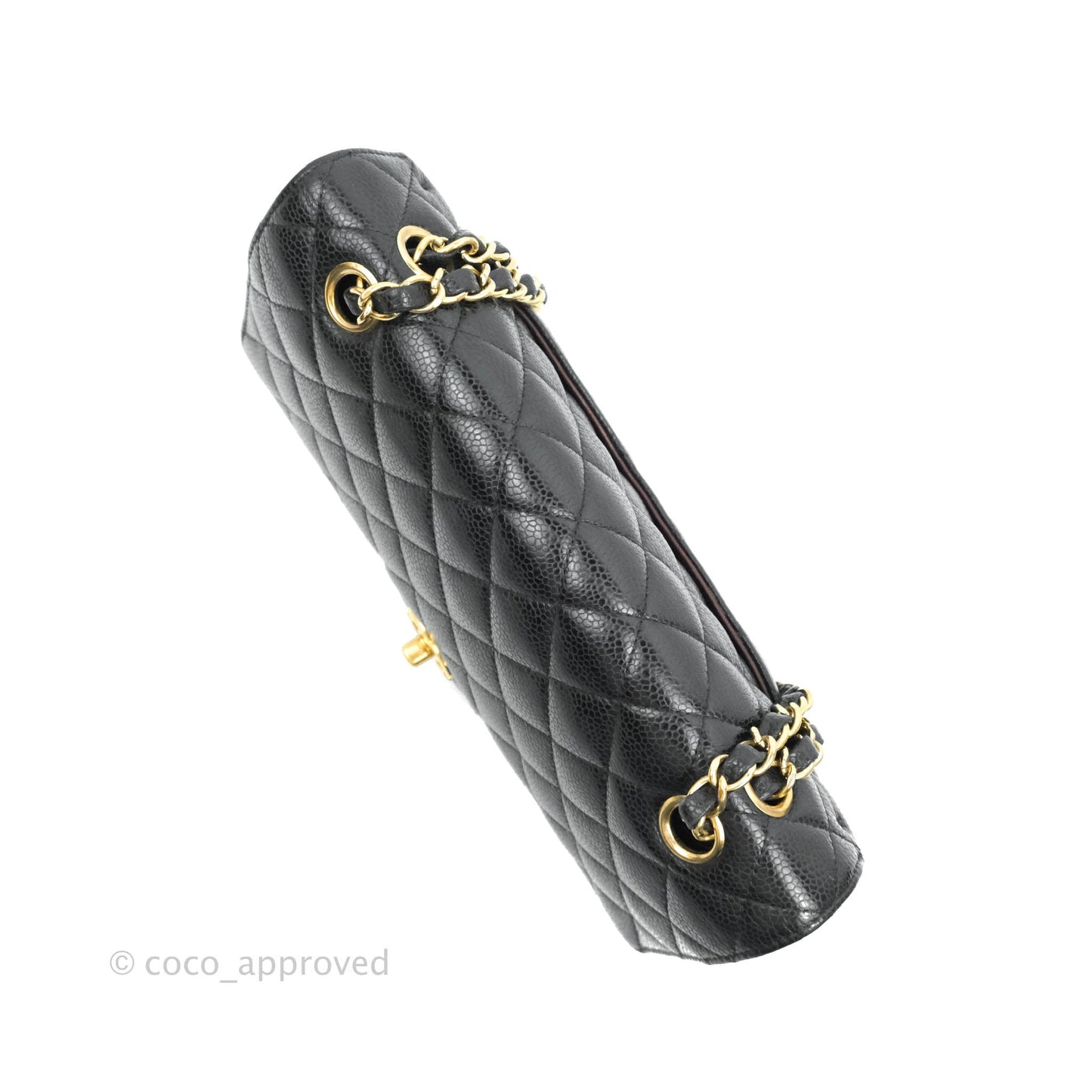 Chanel Classic M/L Medium Double Flap Black Caviar Gold Hardware