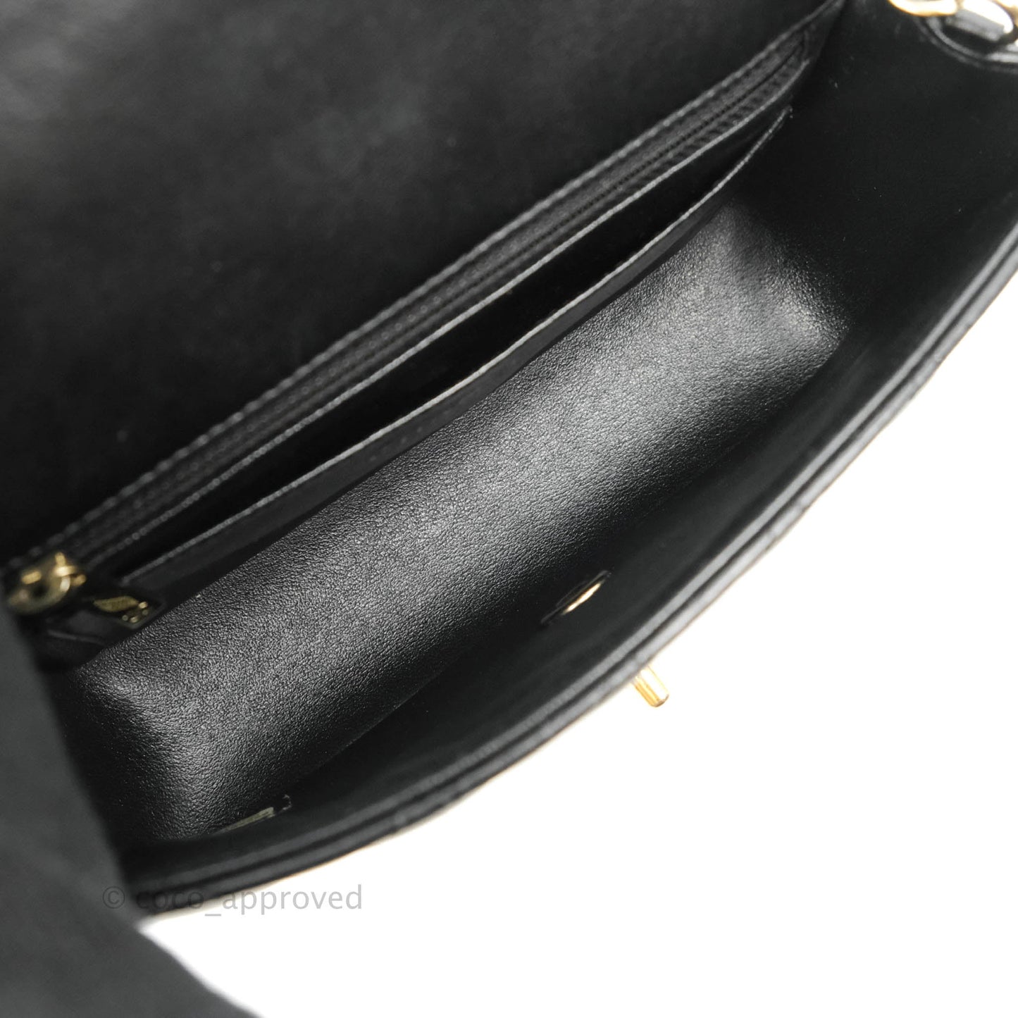 Chanel Mini Rectangular Flap Bag Valentine Limited Edition Black Lambskin Gold Hardware