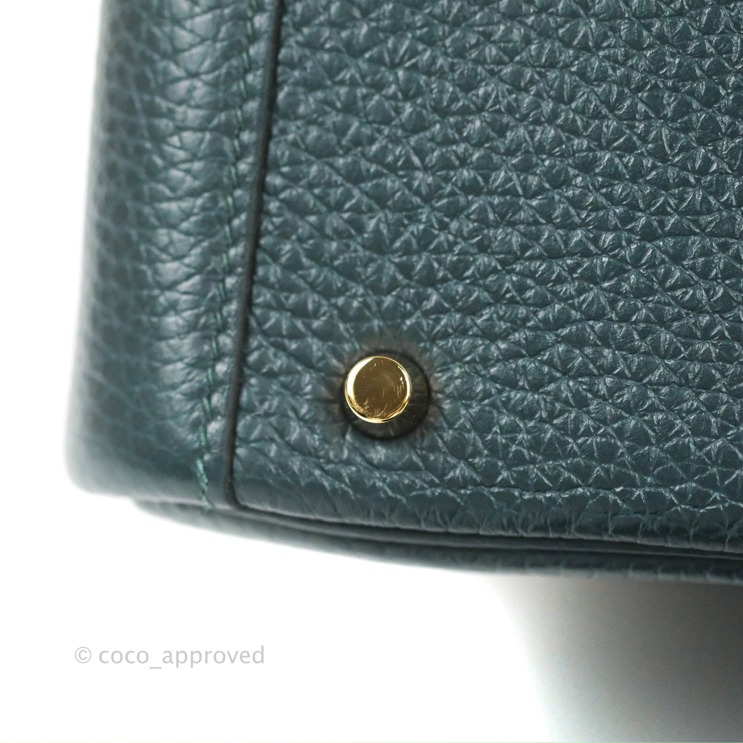 Hermès Mini Lindy 20 Vert Cypres Clemence Gold Hardware
