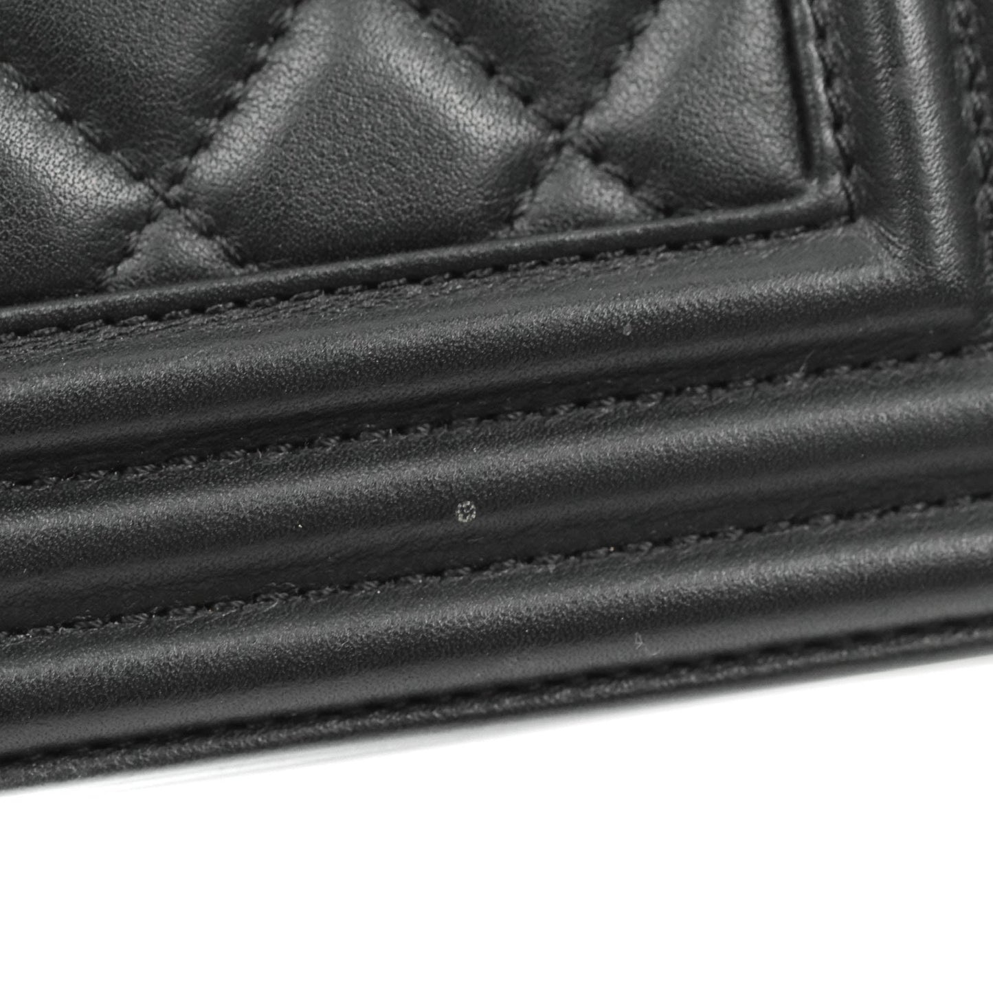 Chanel Quilted Medium Boy with Logo Handle Black Calfskin 2021 Cruise