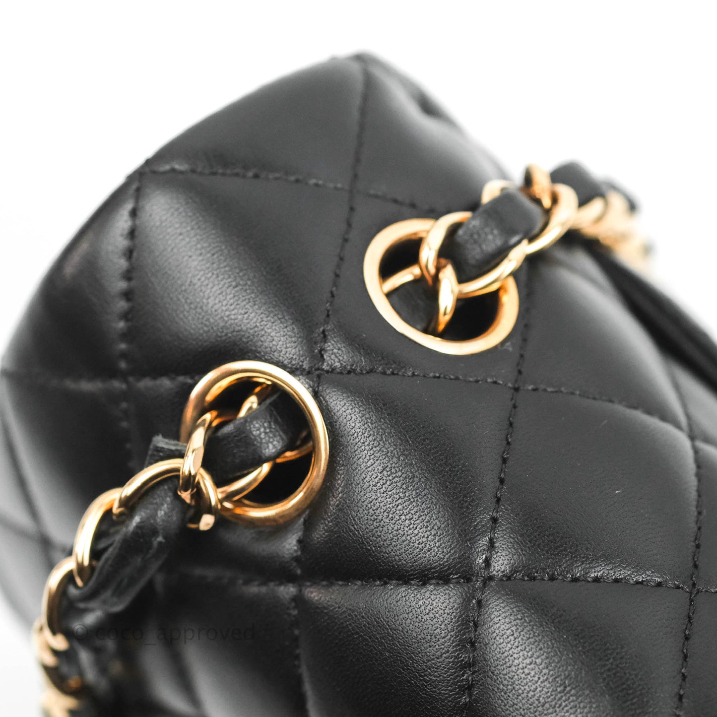 Chanel Small Classic Quilted Flap Black Lambskin Rose Gold Hardware