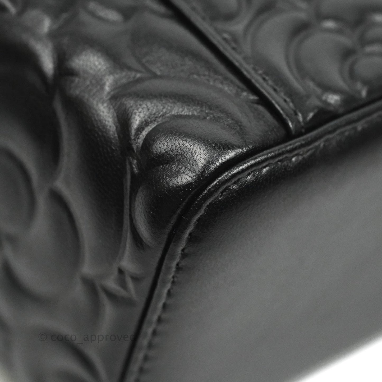 Chanel Vanity Rectangular Camellia Embossed Black Lambskin Gold Hardware