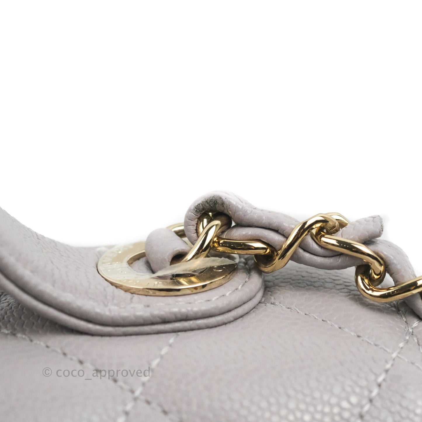 Chanel Quilted Medium Business Affinity Flap Grey Caviar Gold Hardware