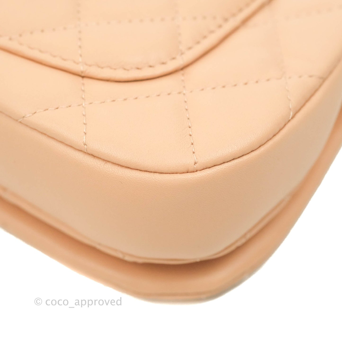 Chanel Clutch with Chain Beige Pink Calfskin Aged Gold Hardware