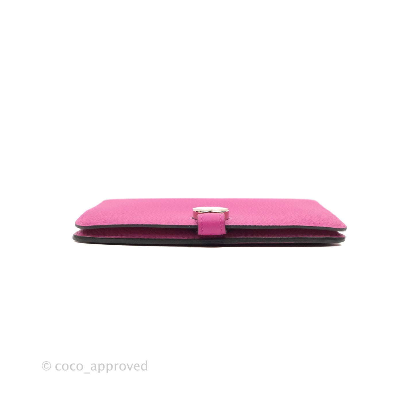 Hermes Dogon Compact wallet Rose Pourpre Silver Hardware