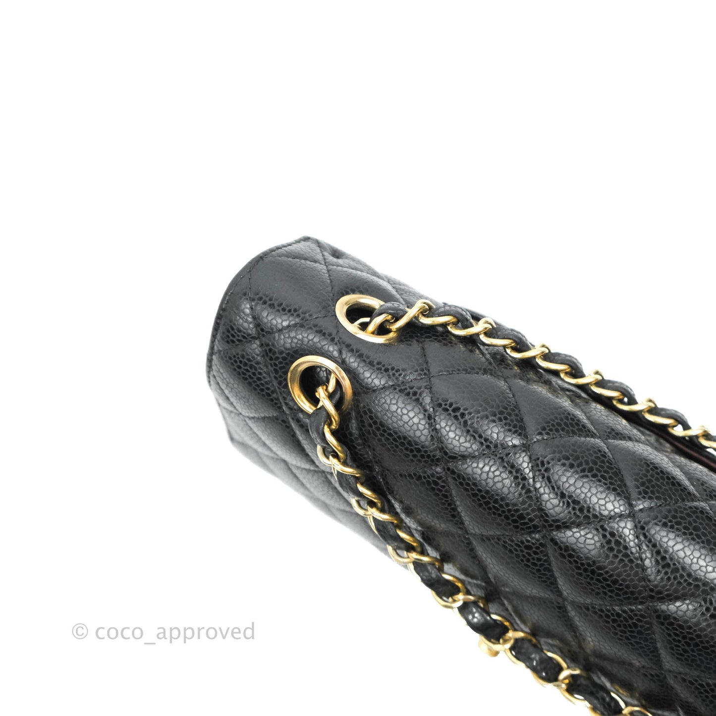 Chanel Classic M/L Medium Double Flap Black Caviar Gold Hardware
