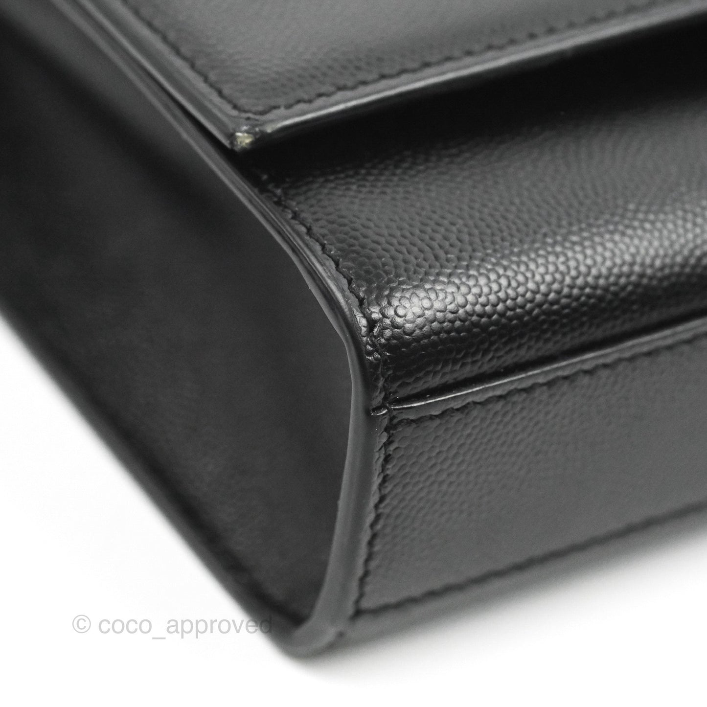 Saint Laurent Medium Classic Monogram Kate Black Grained Calfskin