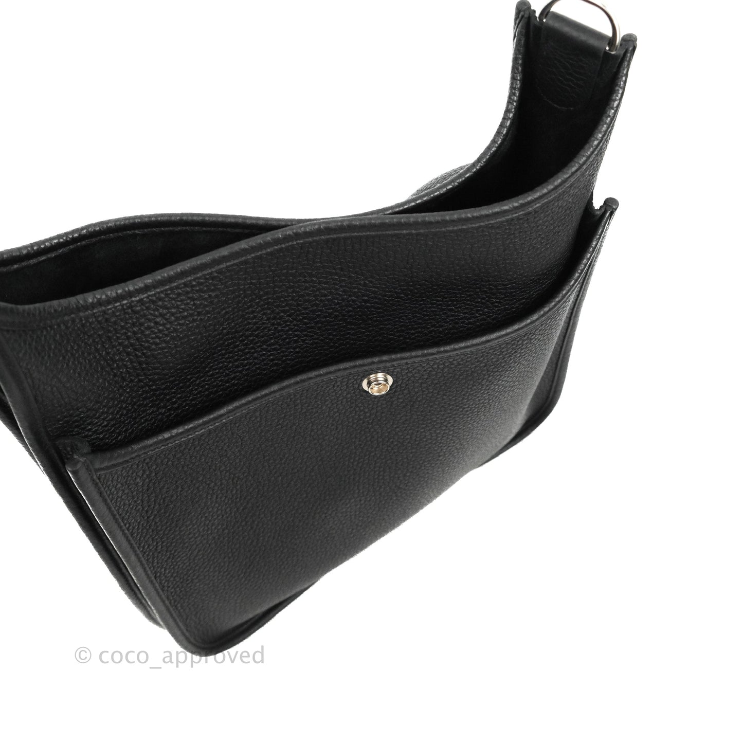 Hermes Evelyne III 29 Black Clemence Silver Hardware