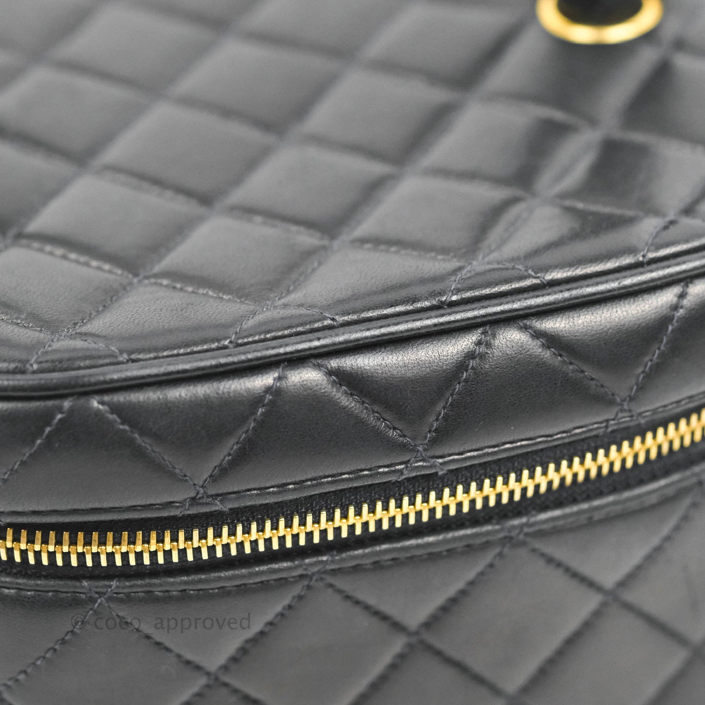 Chanel Vintage Vanity Case Very Dark Navy Lambskin
