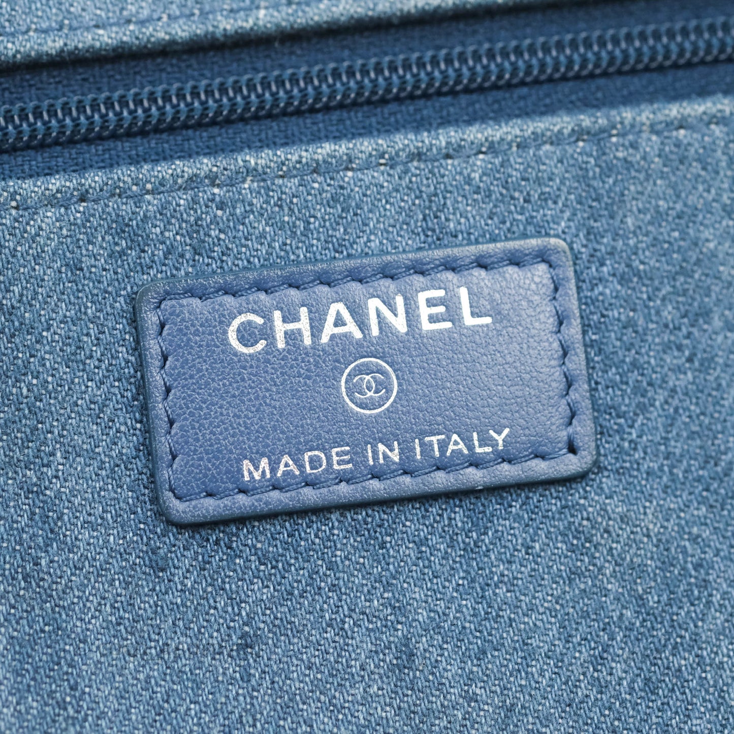 Chanel Quilted Wallet on Chain WOC Washed Denim Silver Hardware