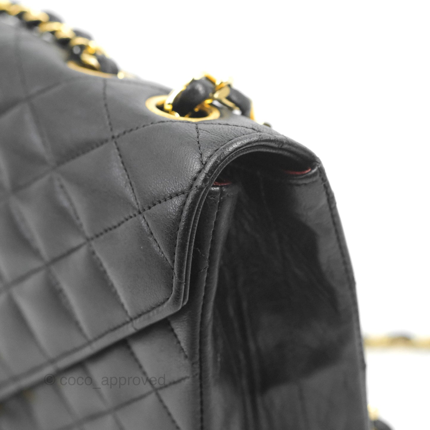 Chanel Vintage CC Clip-lock Flap Bag Black Lambskin 24K Gold Hardware