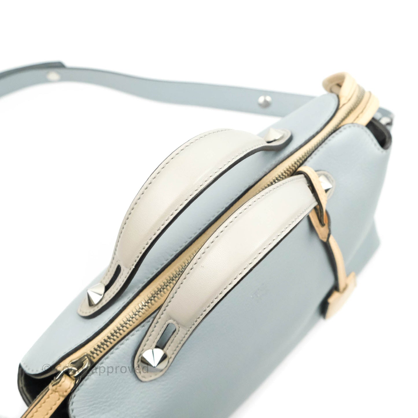 Fendi Medium By The Way Multicolour Light Blue/Light Beige Grained leather