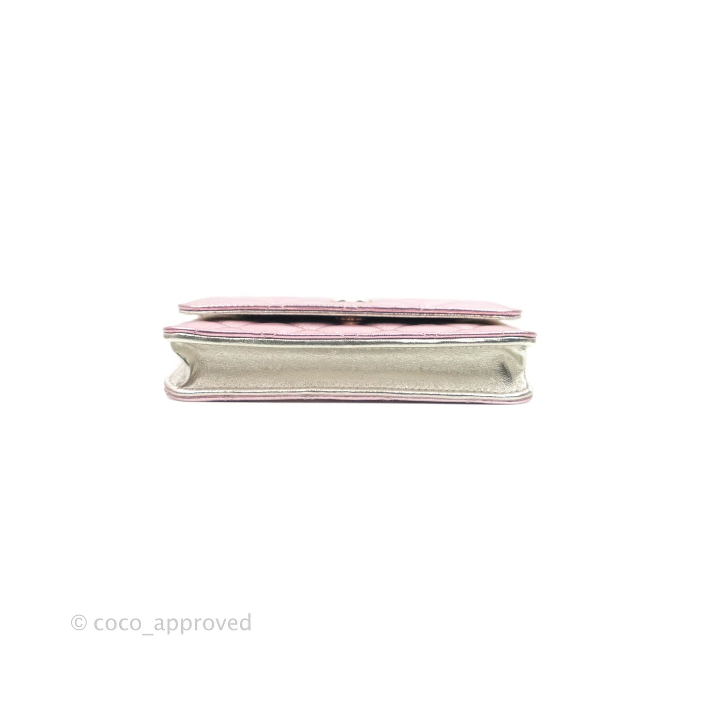 Chanel Quilted Clutch with Chain Metallic Gradient Pink/Silver Lambskin