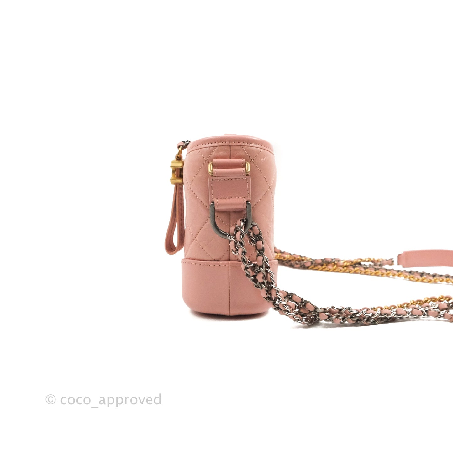 Chanel Small Gabrielle Hobo Quilted Pink Aged Calfskin