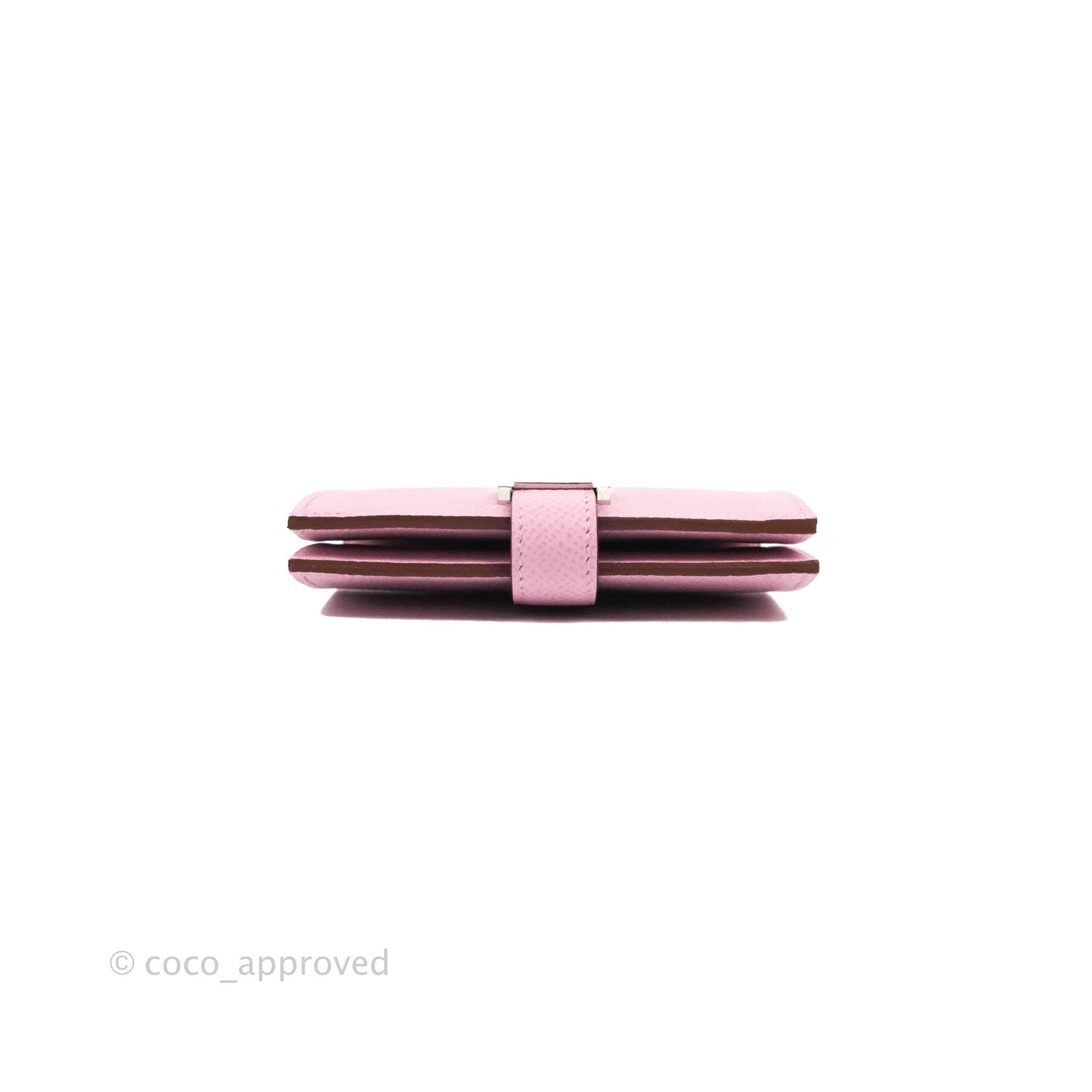 Hermes Bearn Card Holder Epsom Mauve Sylvester Palladium Hardware