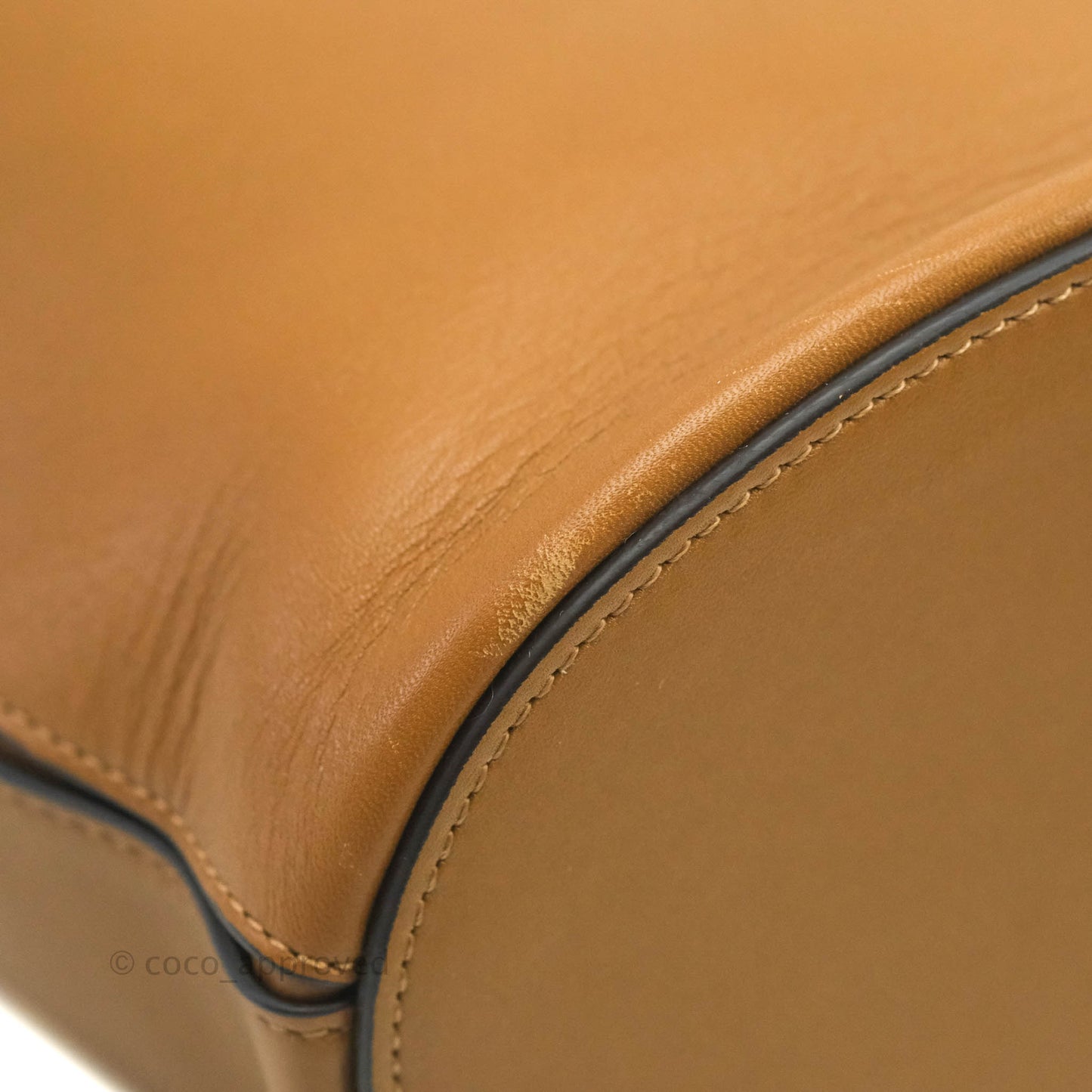 Celine Clasp Bucket Bag Brown